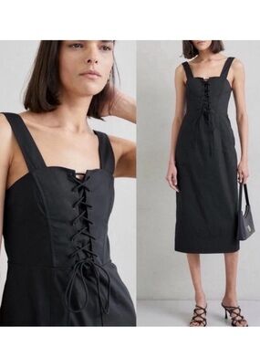 STAUD sutton lace up corset dress FINAL PRICE NO OFFERS